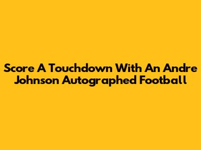 Score A Touchdown With An Andre Johnson Autographed Football