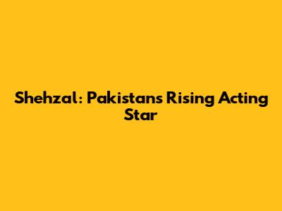 Shehzal: Pakistan's Rising Acting Star