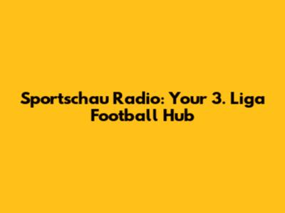 Sportschau Radio: Your 3. Liga Football Hub
