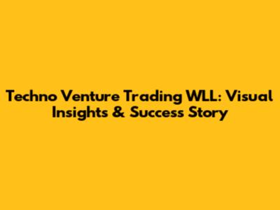Techno Venture Trading WLL: Visual Insights & Success Story