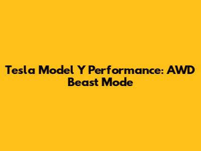 Tesla Model Y Performance: AWD Beast Mode
