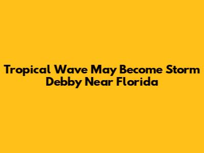 Tropical Wave May Become Storm Debby Near Florida