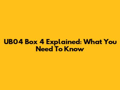 UB04 Box 4 Explained: What You Need To Know