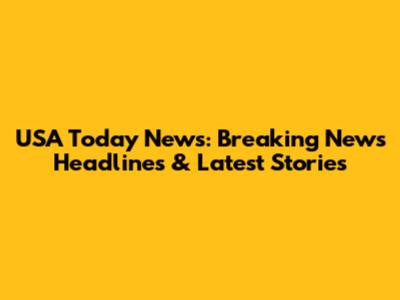 USA Today News: Breaking News Headlines & Latest Stories