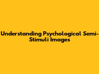 Understanding Psychological Semi-Stimuli Images