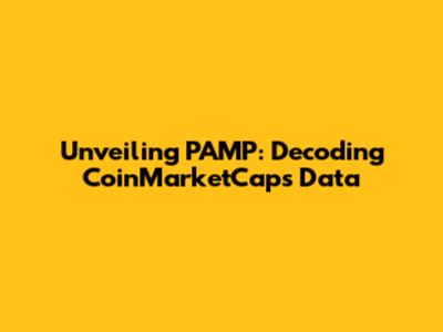 Unveiling PAMP: Decoding CoinMarketCap's Data