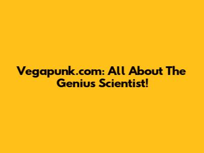 Vegapunk.com: All About The Genius Scientist!