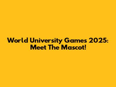 World University Games 2025: Meet The Mascot!