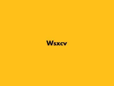 Wsxcv